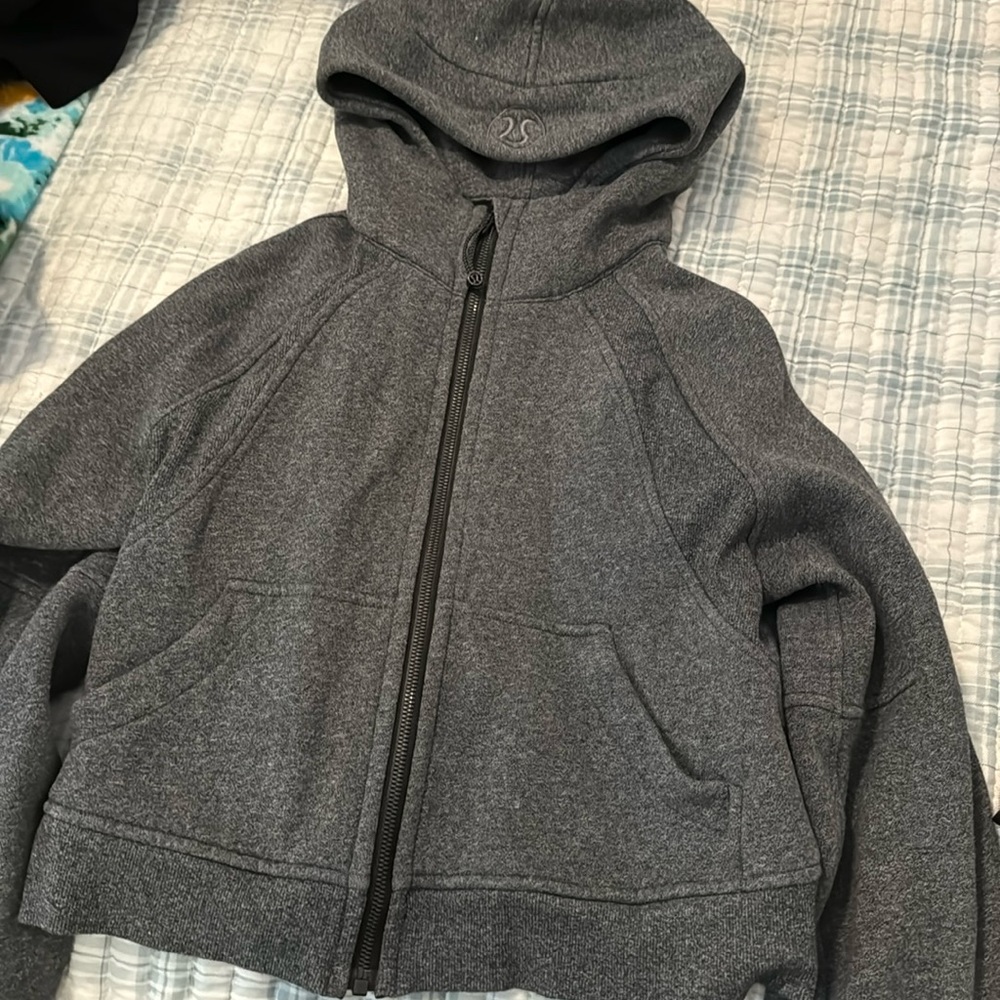 Lululemon scuba full zip in gray size xs/s